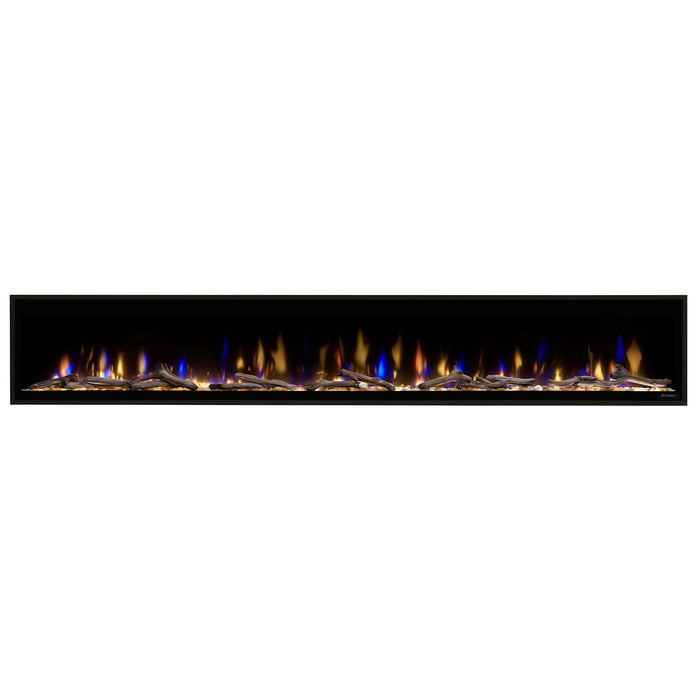 Dimplex Ignite Evolve 100-Inch Built-In Linear Electric Fireplace With Tumbled Glass & Driftwood Media - EVO100