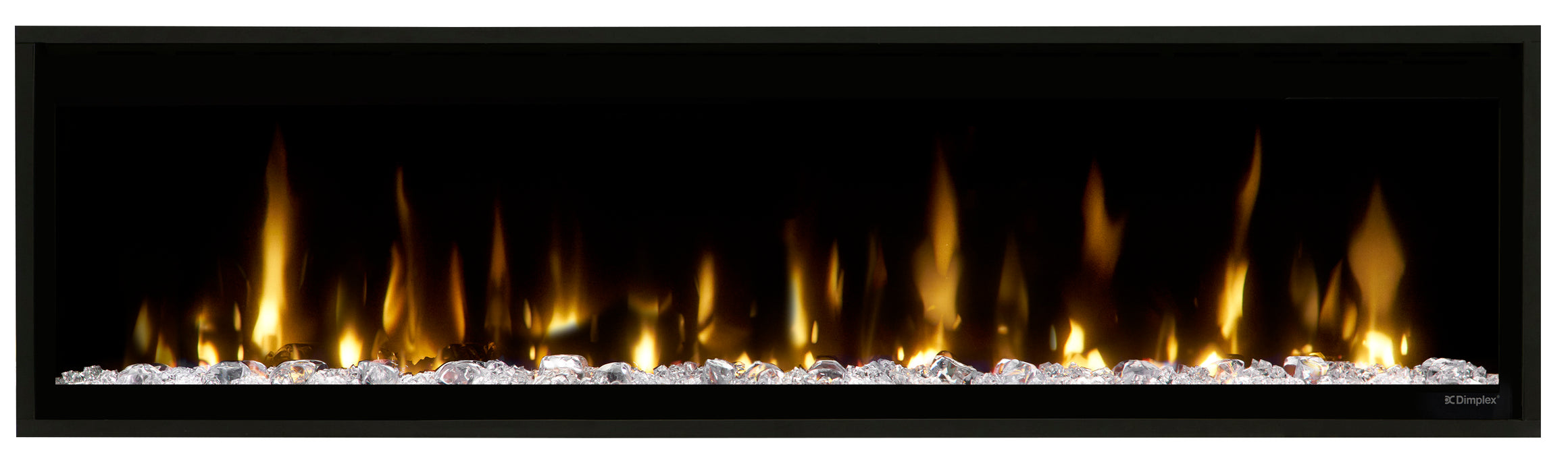 Dimplex Ignite Evolve 60-Inch Built-In Linear Electric Fireplace With Tumbled Glass & Driftwood Media - EVO60