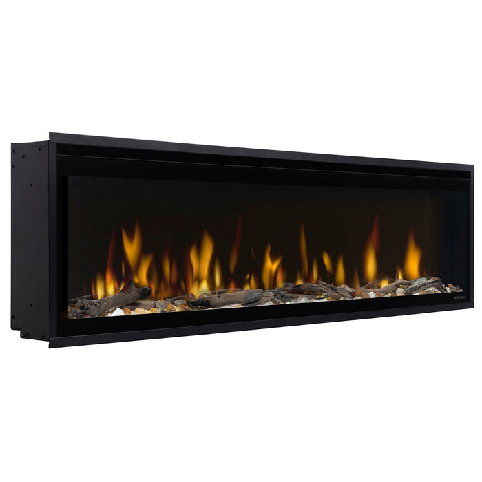 Dimplex Ignite Evolve 60-Inch Built-In Linear Electric Fireplace With Tumbled Glass & Driftwood Media - EVO60