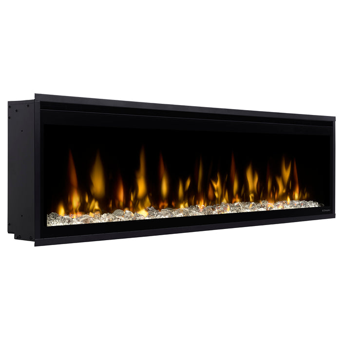 Dimplex Ignite Evolve 60-Inch Built-In Linear Electric Fireplace With Tumbled Glass & Driftwood Media - EVO60