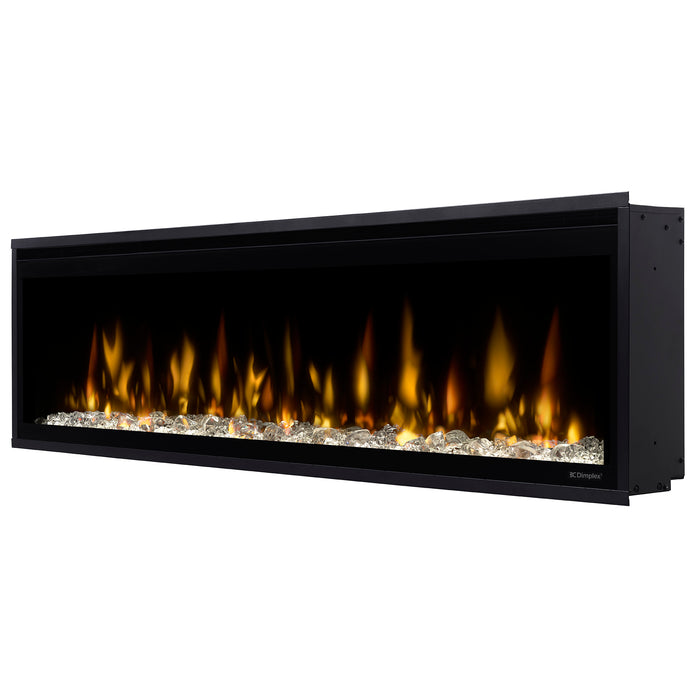 Dimplex Ignite Evolve 60-Inch Built-In Linear Electric Fireplace With Tumbled Glass & Driftwood Media - EVO60