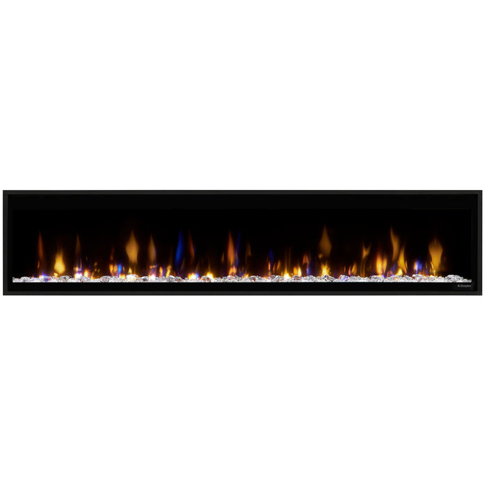 Dimplex Ignite Evolve 74-Inch Built-In Linear Electric Fireplace With Tumbled Glass & Driftwood Media - EVO74