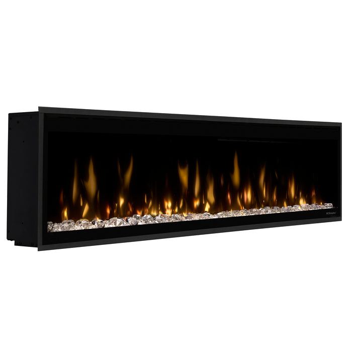 Dimplex Ignite Evolve 74-Inch Built-In Linear Electric Fireplace With Tumbled Glass & Driftwood Media - EVO74