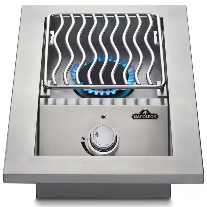 Napoleon 10-Inch Built-in 500 Series Gas Single Range Top Burner With Stainless Steel Cover