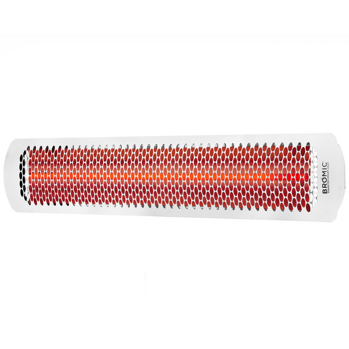 Bromic Heating Tungsten Smart-Heat 56-Inch 6000W Dual Element 240V Electric Infrared Patio Heater - White - BH0420013