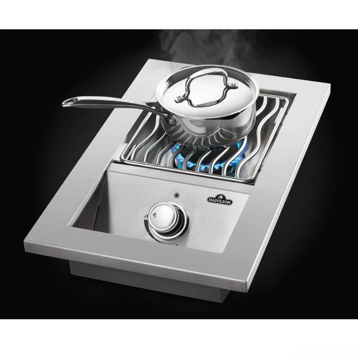 Napoleon 10-Inch Built-in 500 Series Gas Single Range Top Burner With Stainless Steel Cover