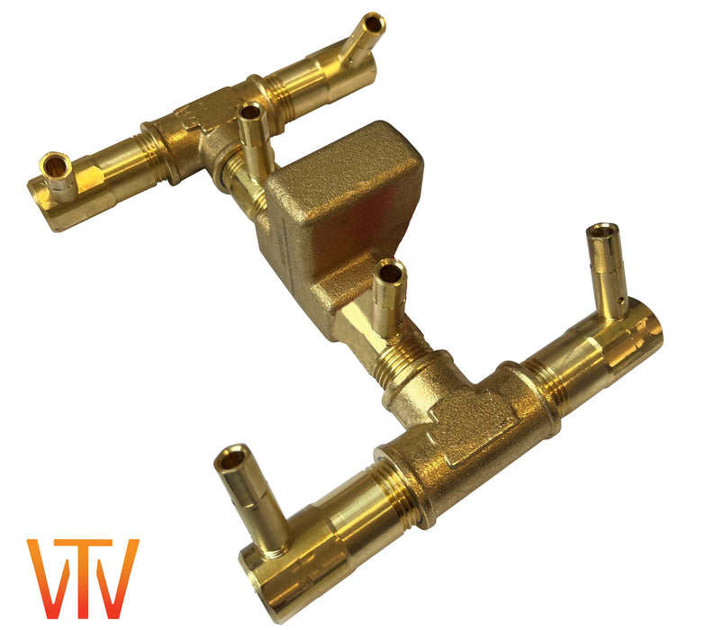 Warming Trends 60K BTU Crossfire CFB Original Brass Burner With Waterstop