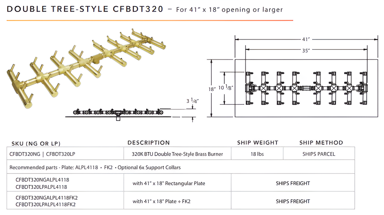 Ultimate Crossfire Bundle: Warming Trends Crossfire CFBDT Double Tree-Style Brass Burner Bundle