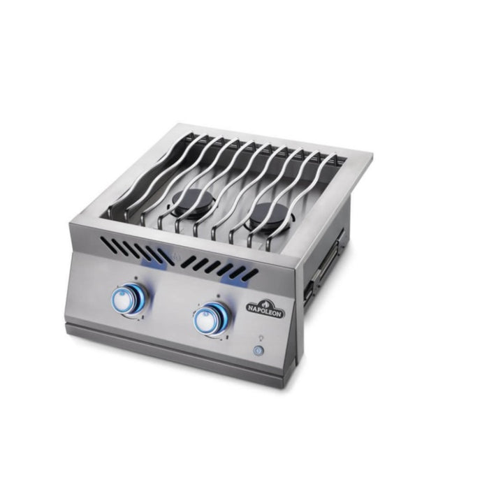 Napoleon 18 Inch Built-In 700 Series Dual Range Top Burner With Stainless Steel Cover