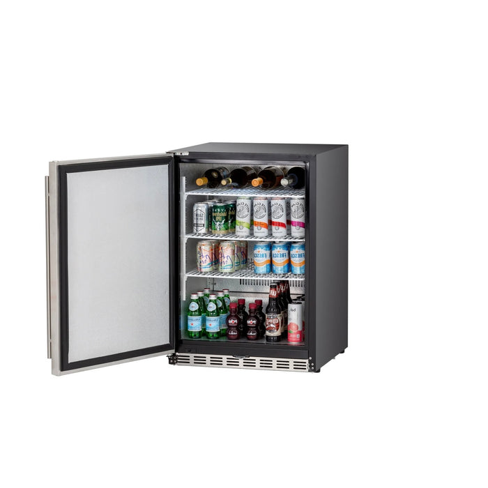 Summerset 24-Inch 5.3 Cu. Ft. Left Hinge Outdoor Rated Compact Refrigerator - SSRFR-24S