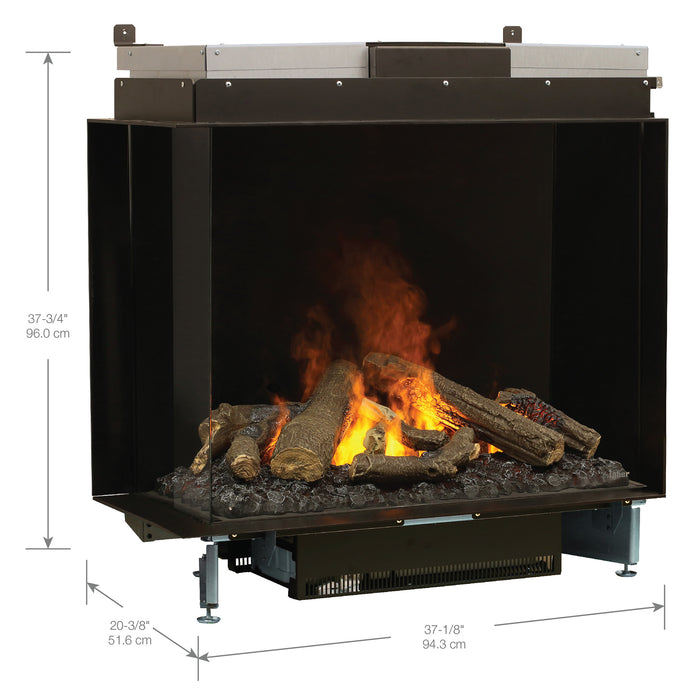 Dimplex E-Matrix 37-Inch Water Vapor 2-Sided Left-Facing Built-In Electric Fireplace - FEF3226L2L