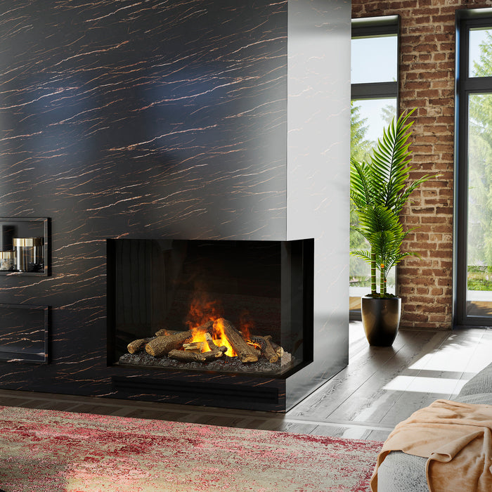 Dimplex E-Matrix 37'' E-MatriX 2-Sided Right-Facing Built-In Water Vapor Electric Fireplace - FEF3226L2R