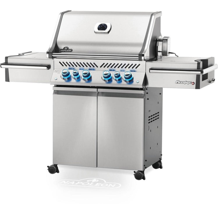 Napoleon Prestige PRO 500 Gas Grill With Infrared Rear Burner, Infrared Side Burners, & Rotisserie Kit