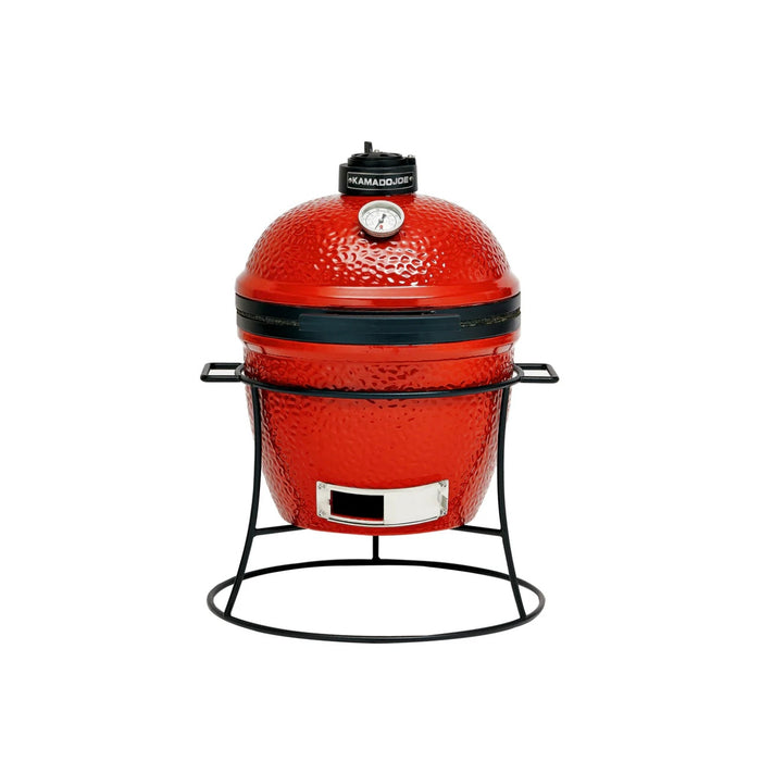 Kamado Joe 13-Inch Red Joe Jr. Ceramic Charcoal Grill With Stand Bundle - KJ13RH