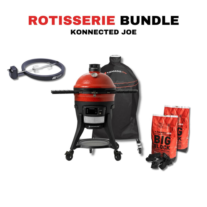 Kamado Joe Konnected Joe Auto-Ignition and Temperature Control Digital Charcoal Grill and Smoker Bundle - KJ15041123