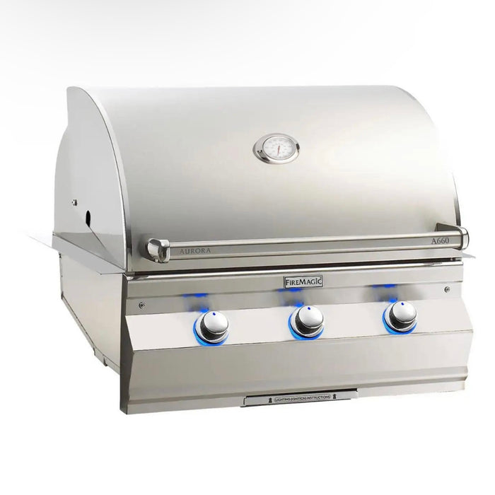 Fire Magic Aurora A660I 30-Inch Built-In Natural Gas Grill With Rotisserie And Analog Thermometer - A660I-8EAN