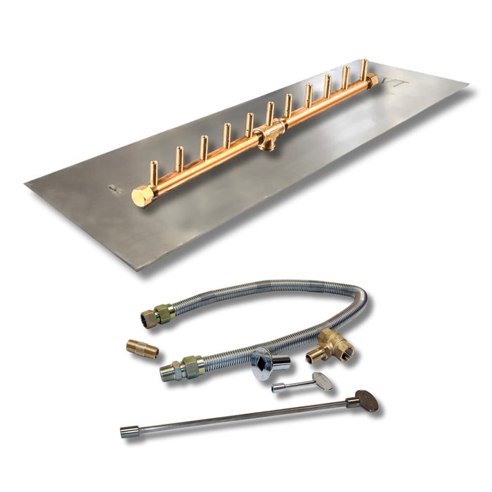 Warming Trends 110K BTU Crossfire CFBL Linear Brass Burner With Waterstop