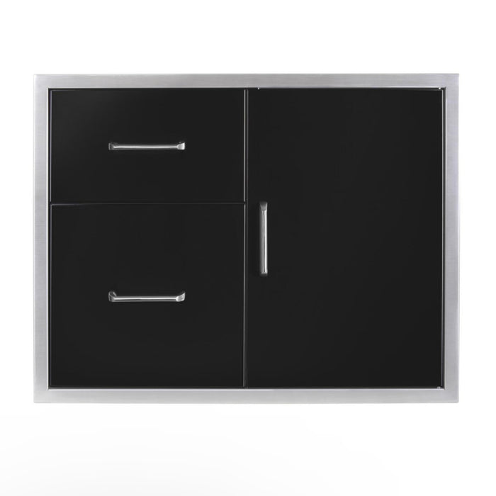 Wildfire 30 X 24 Access Door & Double Drawer Combo - WF-DDWCOMBO3024-BSS