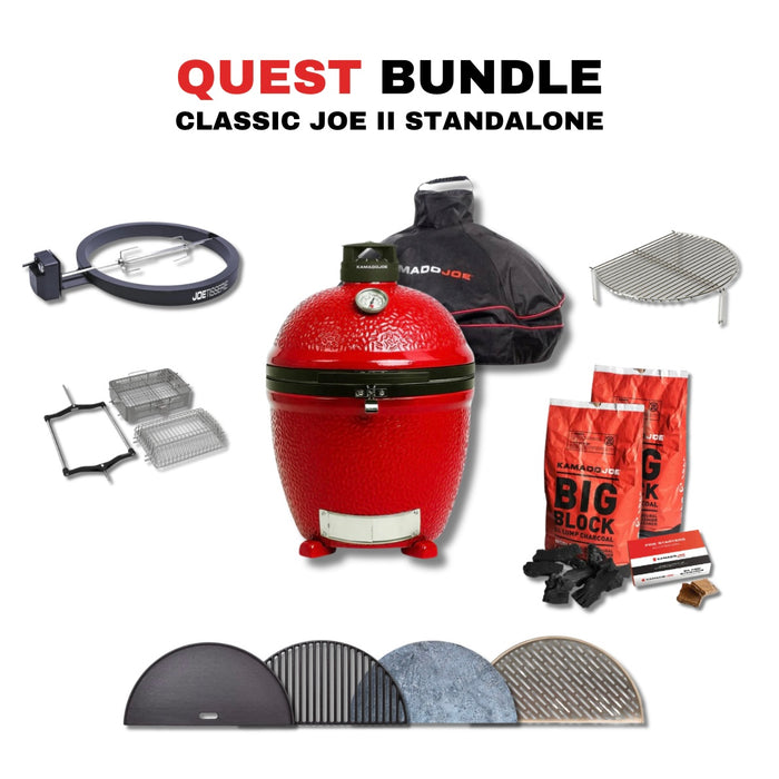 Kamado Joe Classic Joe II Standalone 18-inch Charcoal Grill Bundle - KJ23NRHC