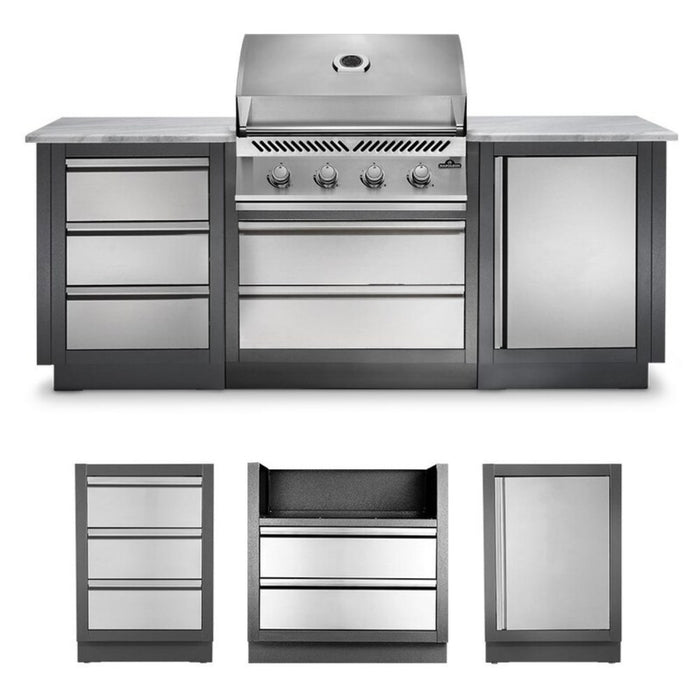 Napoleon Oasis 100 Modular Island Bundle With Built-In 500 Series 32-Inch Gas Grill