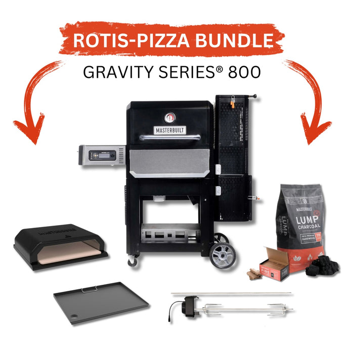 Masterbuilt Gravity Series 800 Digital Charcoal Griddle + Grill + Smoker Bundle - MB20040221