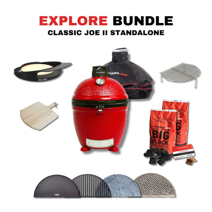 Kamado Joe Classic Joe II Standalone 18-inch Charcoal Grill Bundle - KJ23NRHC