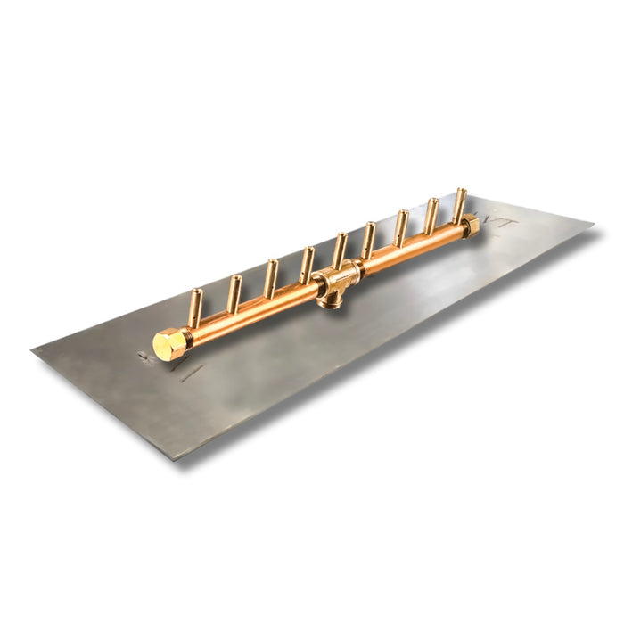 Warming Trends 90K BTU Crossfire CFBL Linear Brass Burner With Waterstop