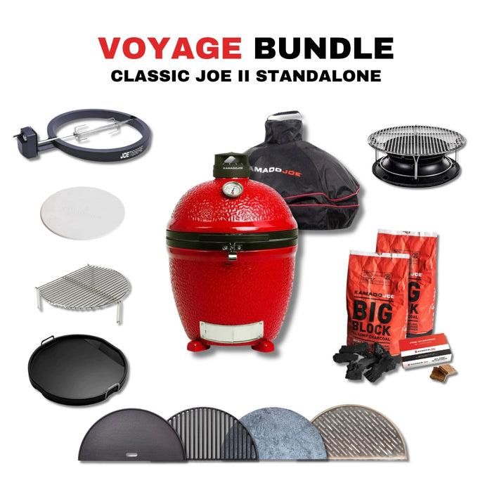 Kamado Joe Classic Joe II Standalone 18-inch Charcoal Grill Bundle - KJ23NRHC