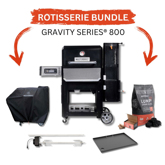 Masterbuilt Gravity Series 800 Digital Charcoal Griddle + Grill + Smoker Bundle - MB20040221