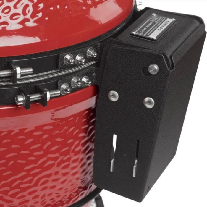 Kamado Joe 18-Inch Red Classic Joe III Ceramic Charcoal Grill With Cart Bundle - KJ15040921