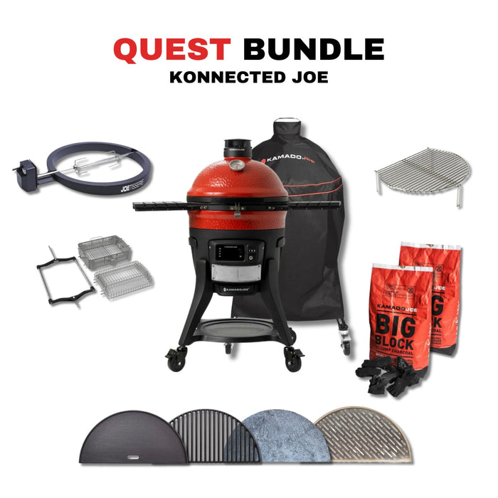 Kamado Joe Konnected Joe Auto-Ignition and Temperature Control Digital Charcoal Grill and Smoker Bundle - KJ15041123