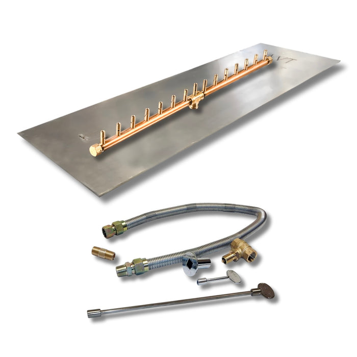 Warming Trends 150K BTU Crossfire CFBL Linear Brass Burner With Waterstop