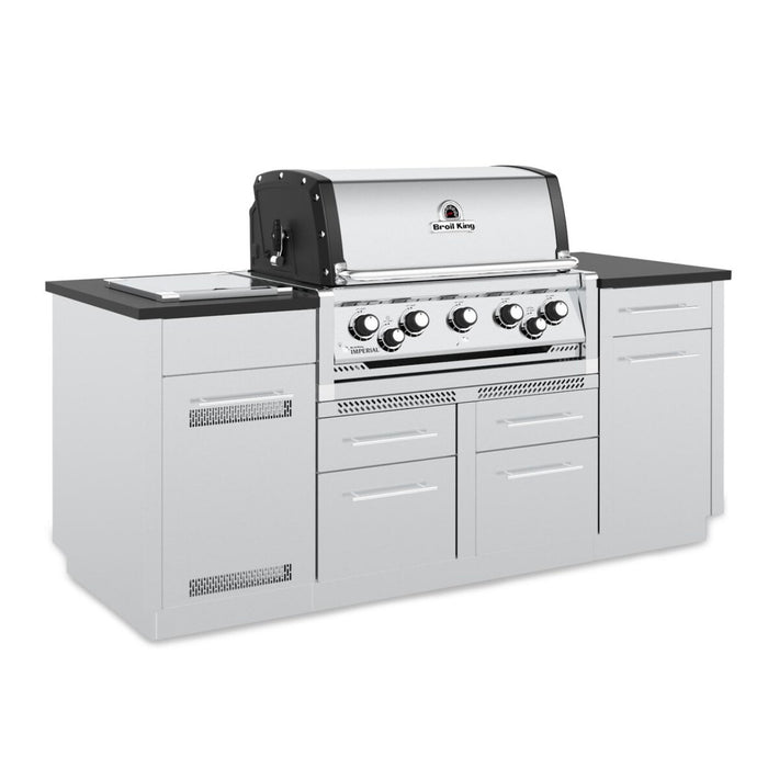 Broil King Imperial S 590i 5-Burner Propane Gas Grill Center With Rotisserie & Side Burner - Stainless Steel - 896844