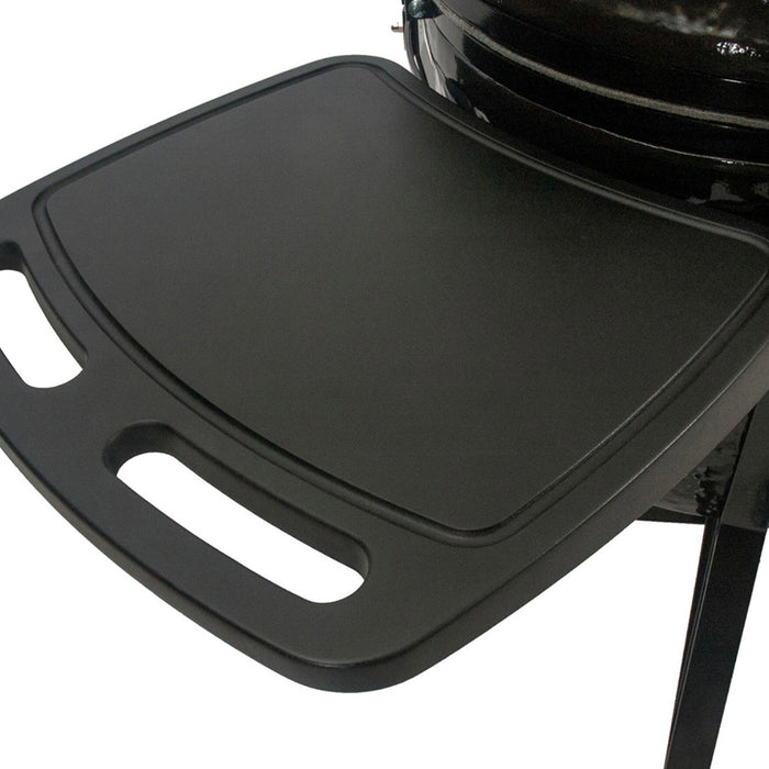 Primo All-In-One Oval Large 300 Ceramic Kamado Grill With Cradle, Side Shelves, And Stainless Steel Grates - PGCLGC