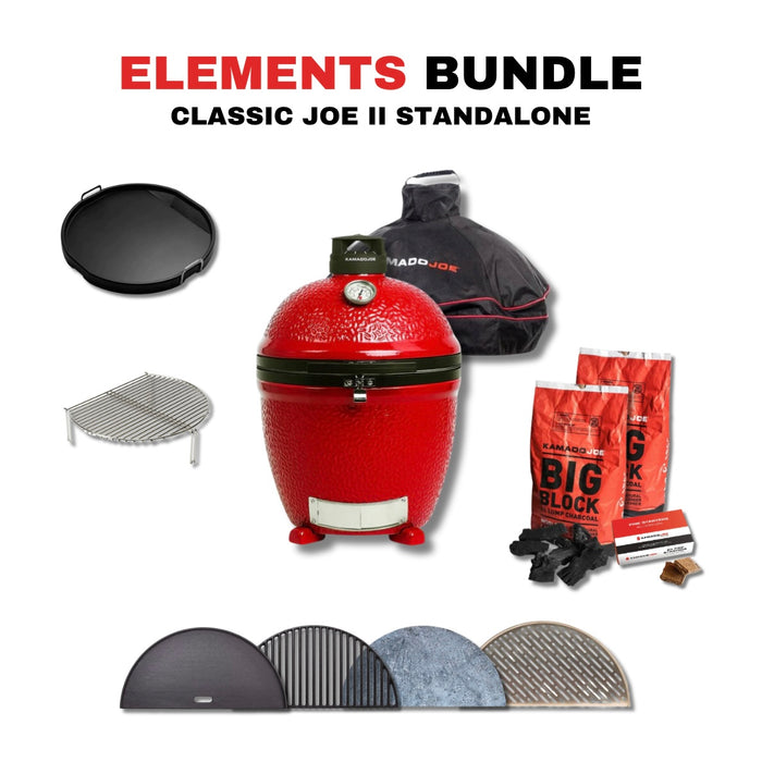 Kamado Joe Classic Joe II Standalone 18-inch Charcoal Grill Bundle - KJ23NRHC