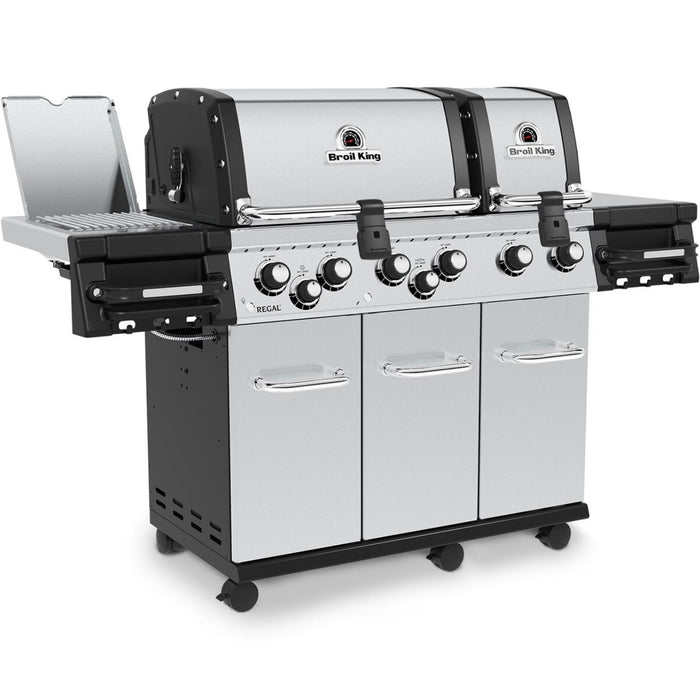 Broil King Regal S 690 PRO IR 6-Burner Natural Gas Grill With Rotisserie & Infrared Side Burner - Stainless Steel - 957947