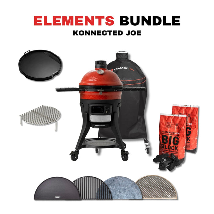 Kamado Joe Konnected Joe Auto-Ignition and Temperature Control Digital Charcoal Grill and Smoker Bundle - KJ15041123