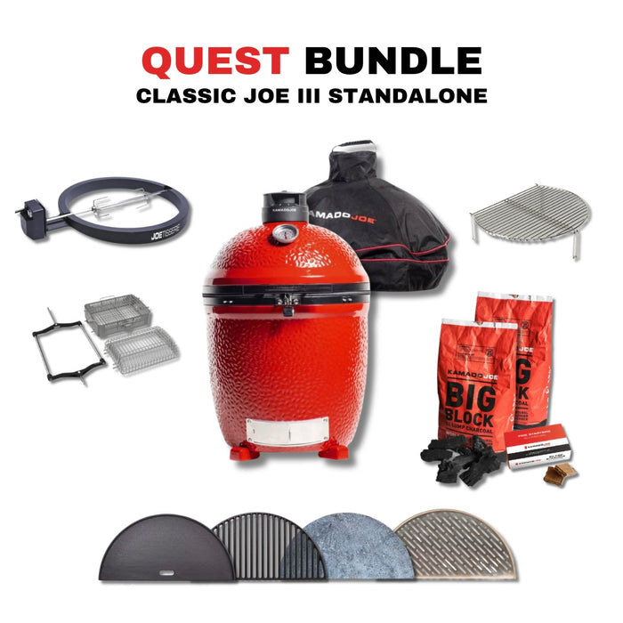 Kamado Joe Classic Joe III Standalone 18-inch Charcoal Grill Bundle - KJ15040721