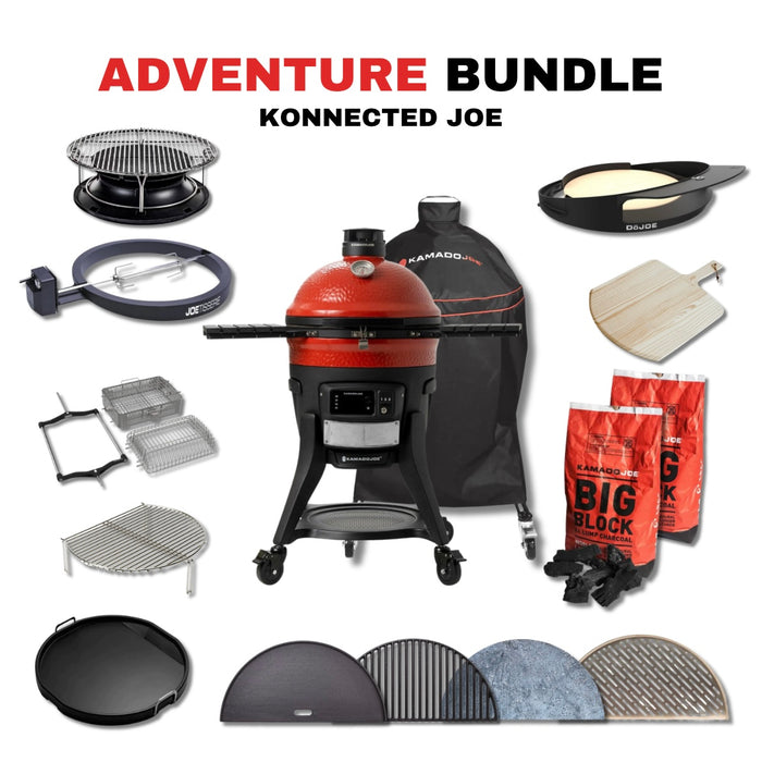 Kamado Joe Konnected Joe Auto-Ignition and Temperature Control Digital Charcoal Grill and Smoker Bundle - KJ15041123