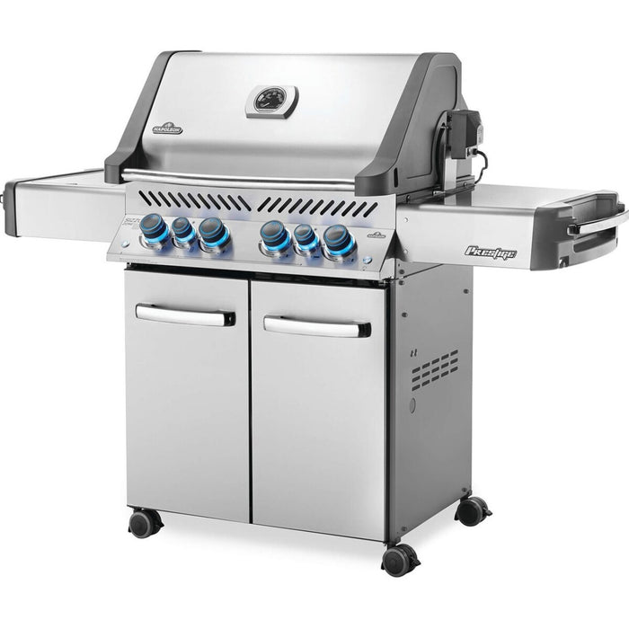 Napoleon Prestige 500 Gas Grill With Infrared Rear Burner, Infrared Side Burner, & Rotisserie Kit