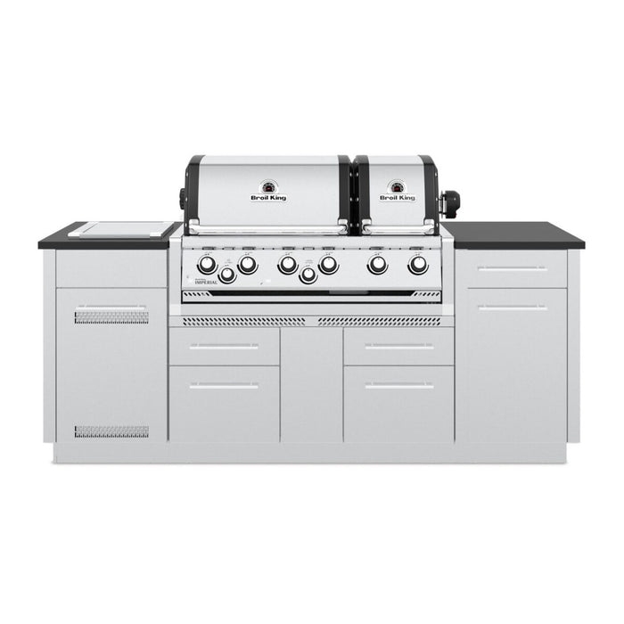 Broil King Imperial S 690i 6-Burner Natural Gas Grill Center With Rotisserie & Side Burner - Stainless Steel - 897847