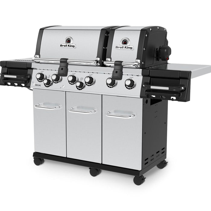 Broil King Regal S 690 PRO IR 6-Burner Natural Gas Grill With Rotisserie & Infrared Side Burner - Stainless Steel - 957947