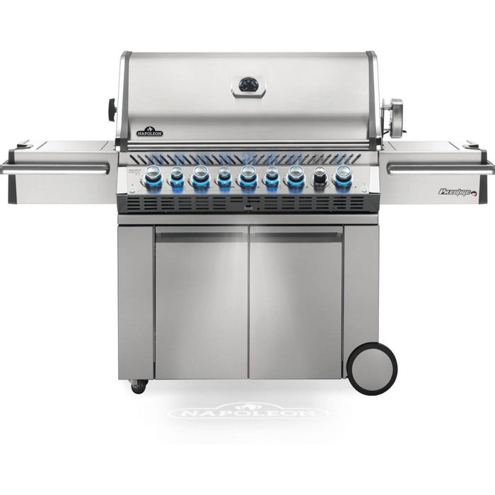 Napoleon Prestige PRO 665 Gas Grill With Infrared Rear Burner, Infrared Side Burner, & Rotisserie Kit