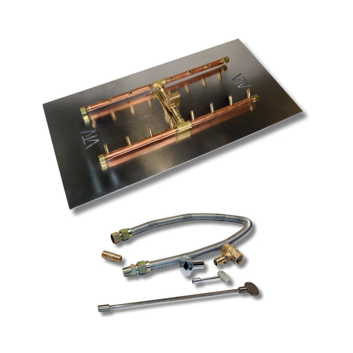 Warming Trends 160K BTU Crossfire CFBH H-Style Brass Burner With Waterstop