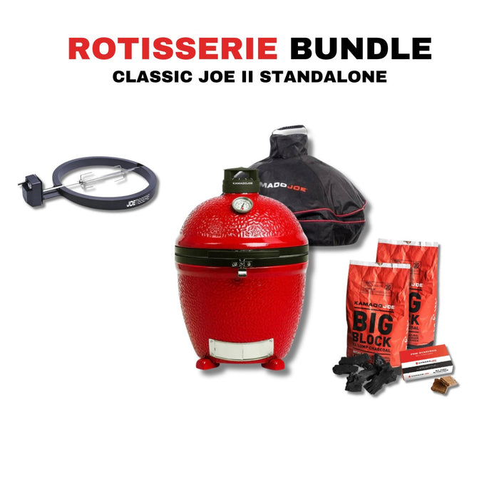 Kamado Joe Classic Joe II Standalone 18-inch Charcoal Grill Bundle - KJ23NRHC