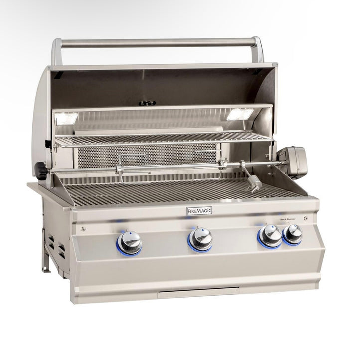 Fire Magic Aurora A660I 30-Inch Built-In Natural Gas Grill With Rotisserie And Analog Thermometer - A660I-8EAN