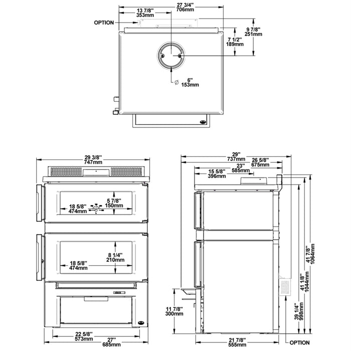 Osburn Gusto Wood Burning Cookstove With 30% Tax Credit Eligibility - OB02047