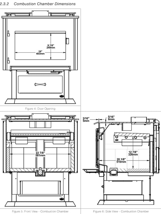 Osburn 29-Inch 3500 Wood Burning Stove With Pedestal Ash Drawer & Blower With 30% Tax Credit Eligibility - OB03500