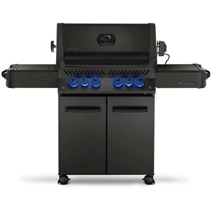 Napoleon Phantom Prestige 500 Gas Grill With Infrared Rear Burner, Infrared Side Burner, & Rotisserie Kit