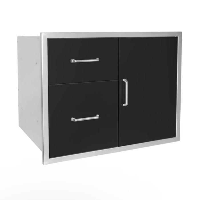 Wildfire 30 X 24 Access Door & Double Drawer Combo - WF-DDWCOMBO3024-BSS